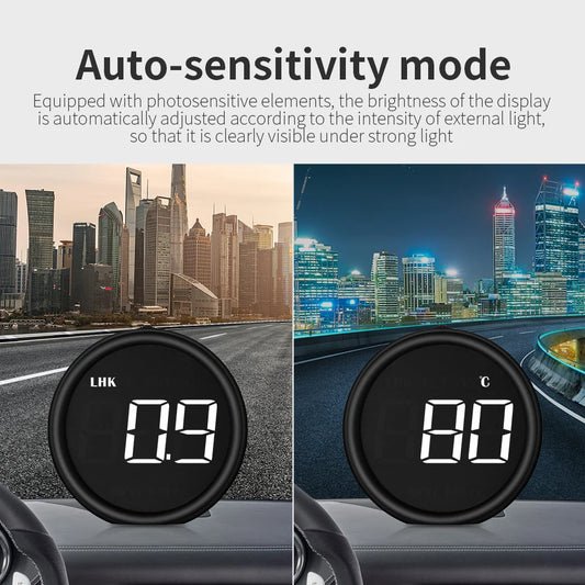 New B1OBD2 EOBD HUD Car Head up Digital Speed Smart Auto KMH MPH Projector Mileage Meter Voltmeter Fatigue Driving Reminder