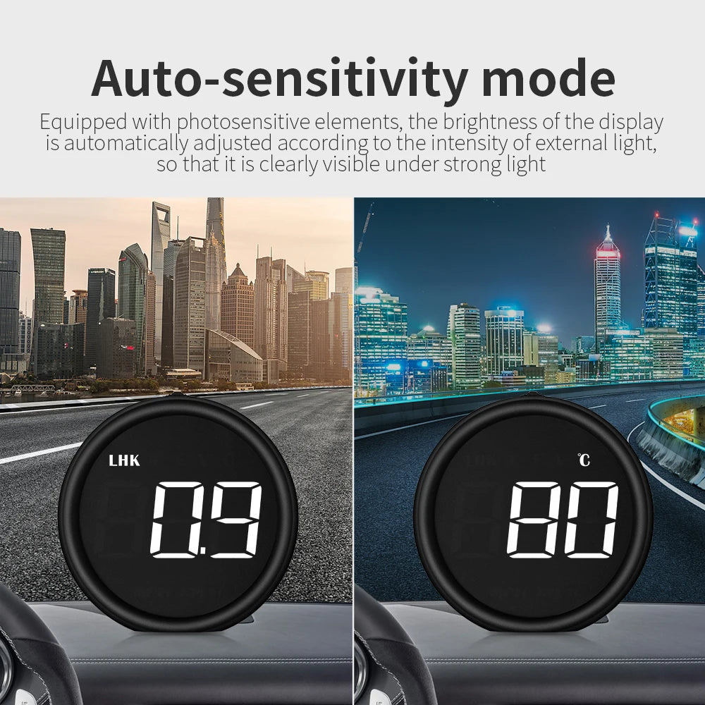 New B1OBD2 EOBD HUD Car Head up Digital Speed Smart Auto KMH MPH Projector Mileage Meter Voltmeter Fatigue Driving Reminder
