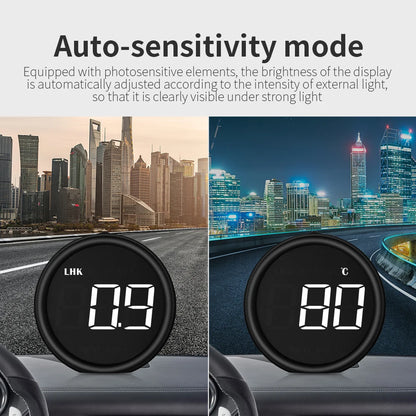 New B1OBD2 EOBD HUD Car Head up Digital Speed Smart Auto KMH MPH Projector Mileage Meter Voltmeter Fatigue Driving Reminder