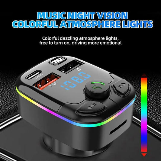 Car Mp3 Handsfree Wireless Bluetooth Car Kit FM Transmitter TF Card LCD MP3 Player Dual USB 3.1A Car Charger Phone Charger