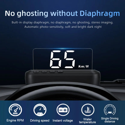 C100 OBD2 HUD Car Head up Display Speedometer Fuel Consumption Projector On-Board Computer Auto Accessories for Gasoline Vehicle
